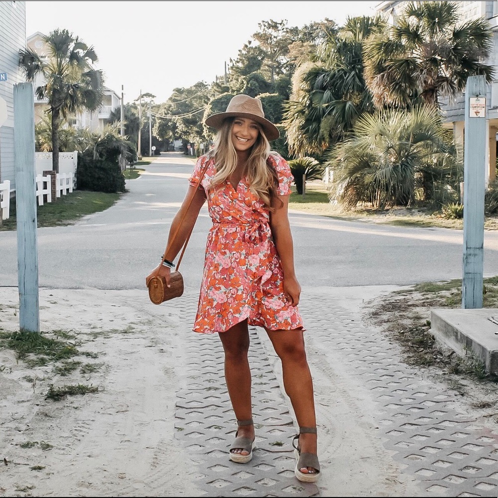 Floral Wrap Dress